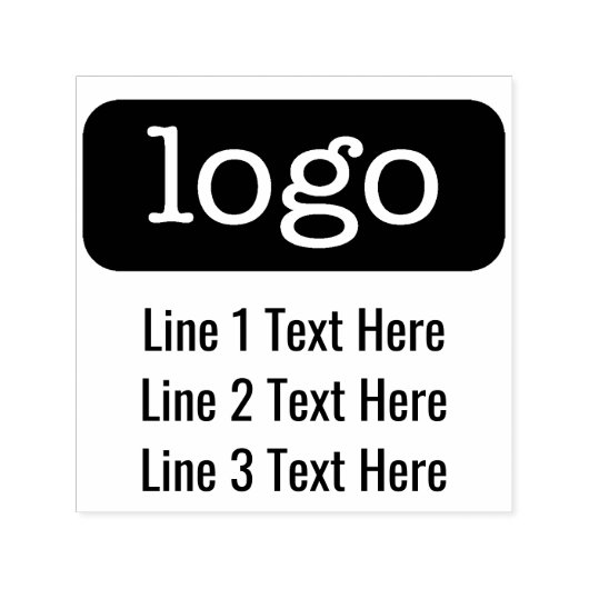 ロゴ付きOfficeまたはBusinessの基本差出人住所 セルフインキングスタンプ (デザイン)