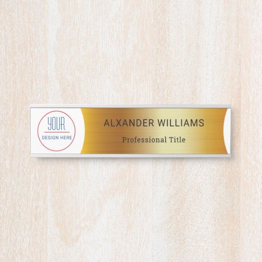 ロゴ付きOfficeドア名プレート交換 サインプレート (正面)