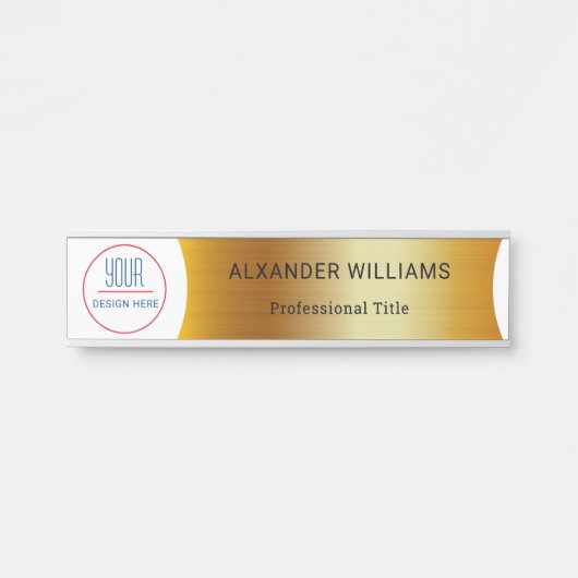 ロゴ付きOfficeドア名プレート交換 サインプレート (正面)