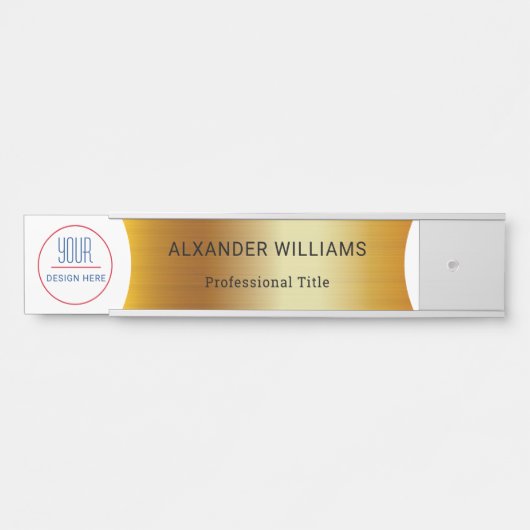 ロゴ付きOfficeドア名プレート交換 サインプレート (正面)