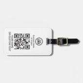 ロゴ付きQR文字 ラゲッジタグ (正面横)