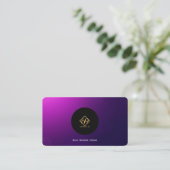 ロゴ付モダンきカスタムQRコード名刺 名刺 (スタンド正面)