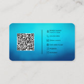 ロゴ付モダンきカスタムQRコード名刺 名刺 (裏面)