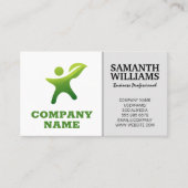 ロゴ企業のおよびシンプルレイアウト 名刺 (正面)