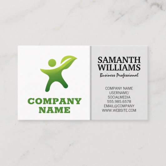 ロゴ企業のおよびシンプルレイアウト 名刺 (正面)