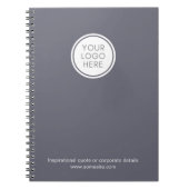 ロゴ企業のとビジネス情報を含むノートブック ノートブック (正面)