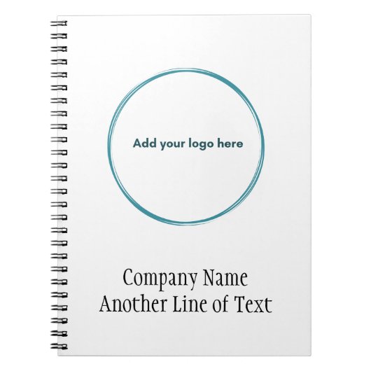 ロゴ企業のの追加プロフェッショナル ノートブック (正面)