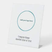 ロゴ企業のの追加プロフェッショナル 台座サイン (正面)