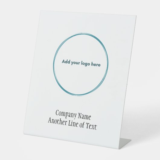 ロゴ企業のの追加プロフェッショナル 台座サイン (正面)