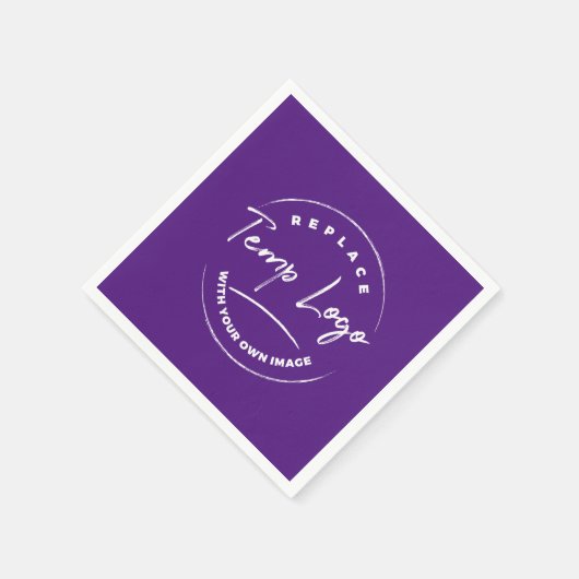 ロゴ企業のまたはイメージパ王室のープル スタンダードカクテルナプキン (角)