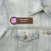 ロゴ企業のまたは従業員のフォトブラウンストーン 名札 (インサイチュ)