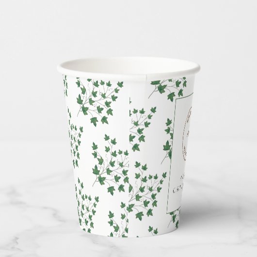 ロゴ企業のアイビーメリークリスマス 紙コップ (右)