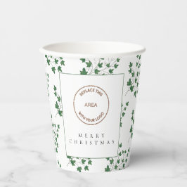 ロゴ企業のアイビーメリークリスマス 紙コップ
