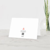 ロゴ企業のエレガントティール（緑がかった色）金ゴールドハッピーバースデー 箔グリーティングカード (裏面)