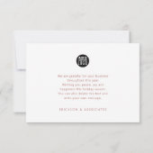 ロゴ企業のクリスマスススススカンジホリデーカード 招待状 (裏面)