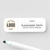 ロゴ企業のグレーカラー印刷プラスチック従業員 名札 (インサイチュ)