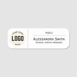 ロゴ企業のグレーカラー印刷プラスチック従業員 名札