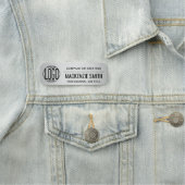 ロゴ企業のグレーカラー印刷プラスチック従業員 名札 (インサイチュ)