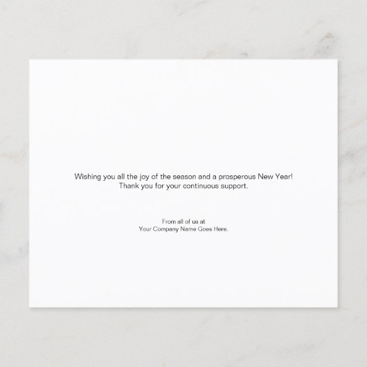 ロゴ企業のハッピーホリデーなし写真予算 (裏面)