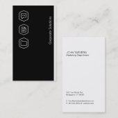 ロゴ企業のバリエーション（黒） 名刺 (正面/裏面)