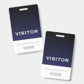 ロゴ企業のビジターバッジNavy Blue バッジ (正面＆裏面)