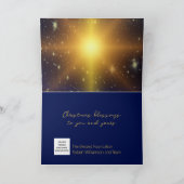 ロゴ企業のビジネス宗教的クリスマスカード シーズンカード (内部)