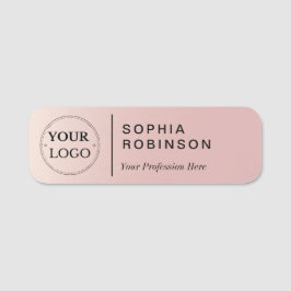 ロゴ企業のブランド従業員フェイクバラ金ゴールド 名札