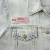 ロゴ企業のブランド従業員フェイクバラ金ゴールド 名札 (インサイチュ)