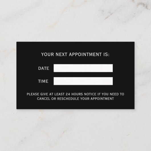 ロゴ企業のプロフェッショナル会社の追加 予約カード (裏面)