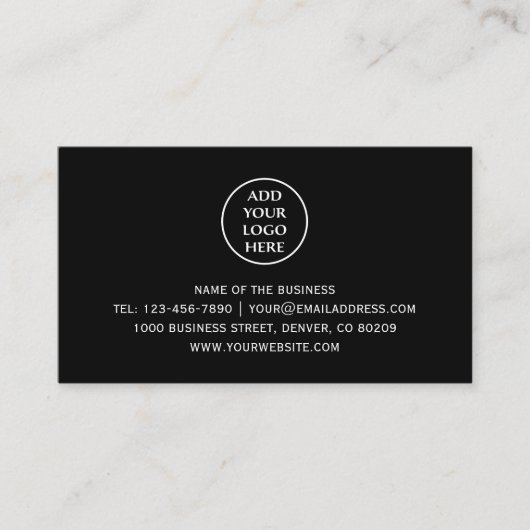 ロゴ企業のプロフェッショナル会社の追加 予約カード (正面)