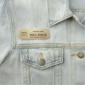 ロゴ企業のプロフェッショナル従業員フェイク金ゴールド 名札 (インサイチュ)