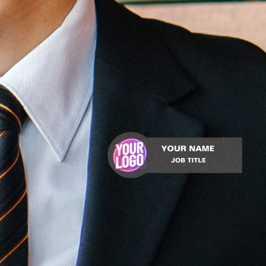 ロゴ企業のプロフェッショナル従業員ブラックストーン 名札