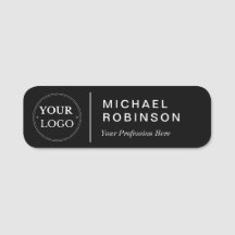 ロゴ企業のプロフェッショナル従業員ブラック