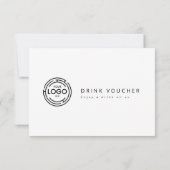 ロゴ企業の会社イベントロゴカード 出欠カード (裏面)