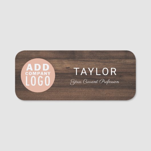 ロゴ企業の従業員のカスタム 名札 (正面)