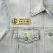 ロゴ企業の金ゴールドカラー印刷プラスチック従業員 名札 (インサイチュ)