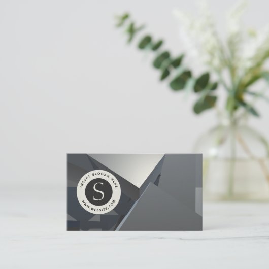 ロゴ企業の金属 名刺 (スタンド正面)