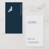 ロゴ企業の（木炭ブルー） 名刺 (正面/裏面)