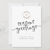 ロゴ企業のQRコード任意の色季節のごあいさつ シーズンカード (正面)