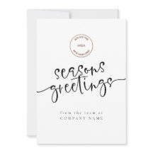 ロゴ企業のQRコード任意の色季節のごあいさつ