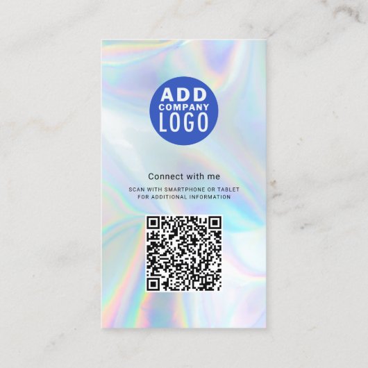 ロゴ企業のQRコード会社の従業員の写真の追加 名刺 (裏面)
