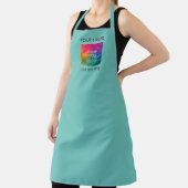 ロゴ会社のアップロードはこちらテンプレートティール(緑がかった色) エプロン (インサイチュ)