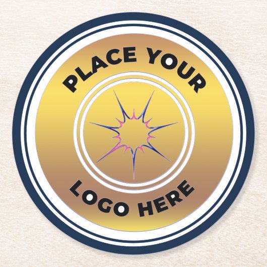 ロゴ会社のビジネス促進カスタム ラウンドペーパーコースター (正面)