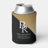 ロゴ会社のブラック金ゴールドプロモーションの追加 缶クーラー (缶正面)