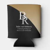 ロゴ会社のブラック金ゴールドプロモーションの追加 缶クーラー (裏面)