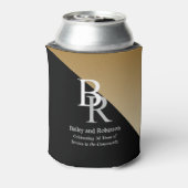 ロゴ会社のブラック金ゴールドプロモーションの追加 缶クーラー (缶裏面)