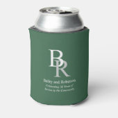 ロゴ会社のプロフェッショナルプロモーショングリーン 缶クーラー (缶裏面)