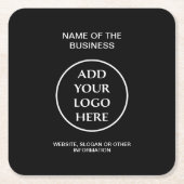 ロゴ会社の企業のプロフェッショナル スクエアペーパーコースター (正面)