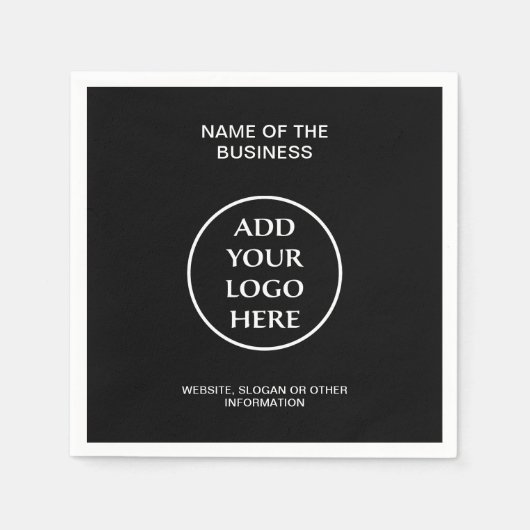 ロゴ会社の企業のプロフェッショナル スタンダードカクテルナプキン (正面)