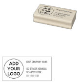 ロゴ会社の住所を追加モダンシンプルする ラバースタンプ (押印)